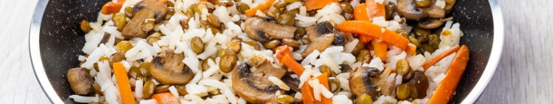 Riz, lentilles et carottes